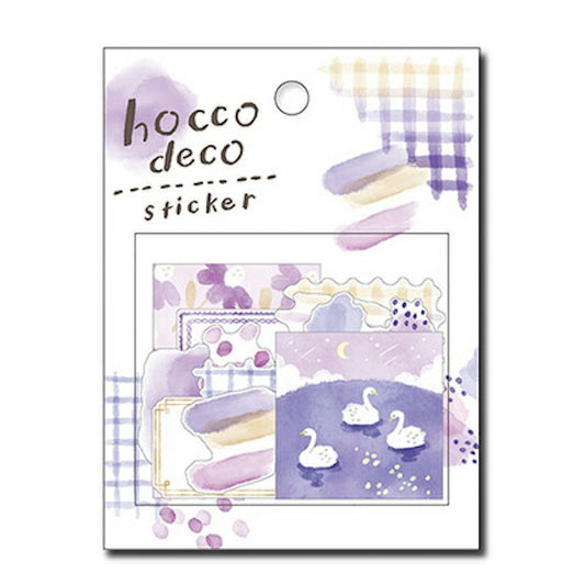 ホッコ デコ hocco deco sticker purple