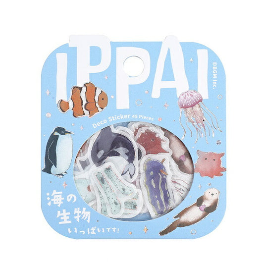 フレークシール 箔押し IPPAI vol.2 海の生物がいっぱいです