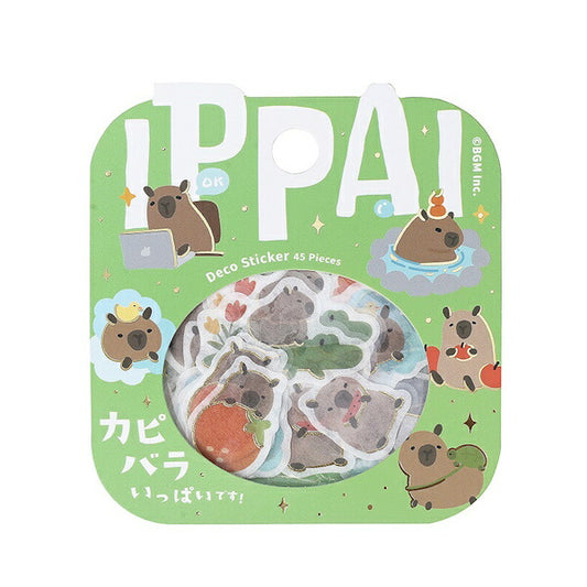 フレークシール 箔押し IPPAI vol.2 カピバラがいっぱいです